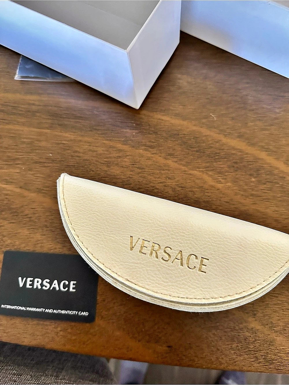 Versace Oversized Sunglasses in Black & Brown - Picture 7 of 7